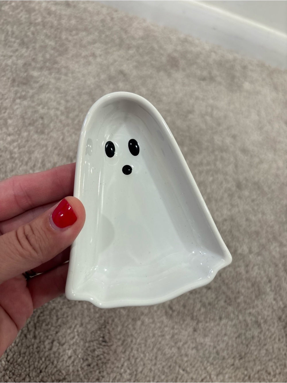 👻White Ceramic Ghost Trinket Dish